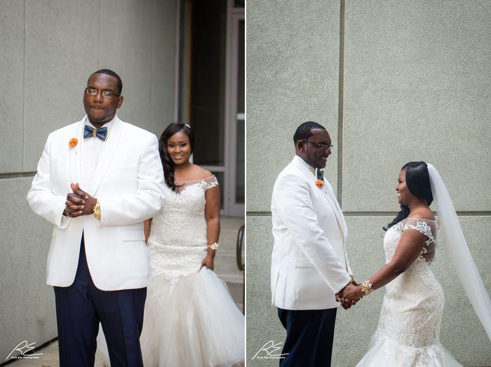 While at the Hilton in City Avenue, Philadelphia. Our couple did a sweet first look, You can see from their smiles.