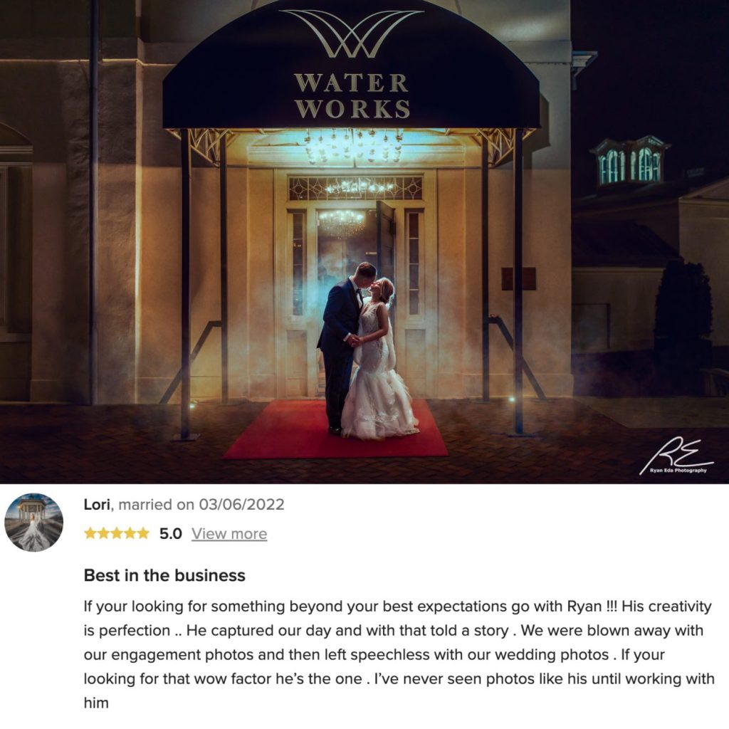 Waterworks Cescaphe Wedding Review